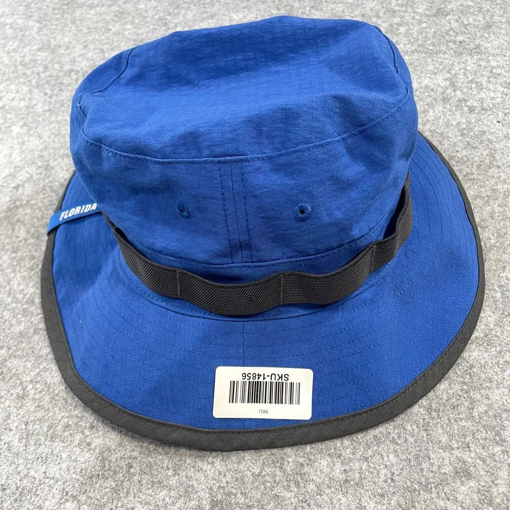 Jordan Mens Florida Gators Bucket Hat OS Blue Dri-FIT Ripstop Boonie Hat